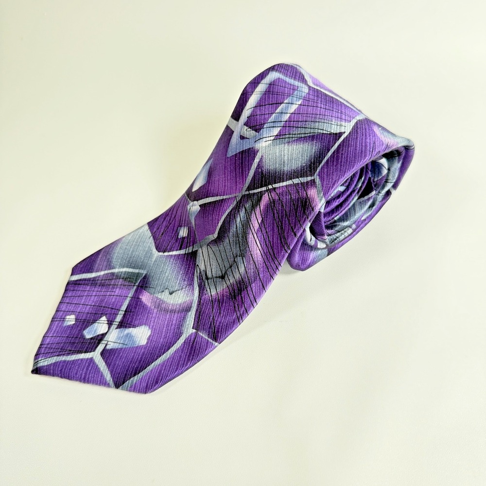 Jerry Garcia Silk Tie Purple Abstract Psychedelic Art Sun Movement Collection